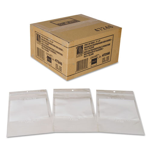 Write-on Poly Bags, 2 Mil, 4" X 6", Clear, 1,000/carton.