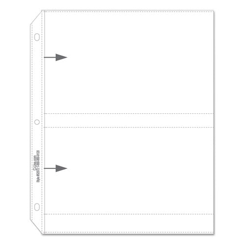 Clear Photo Pages For Four 5 X 7 Photos, 3-hole Punched, 11.25 X 8.13, 50/box.