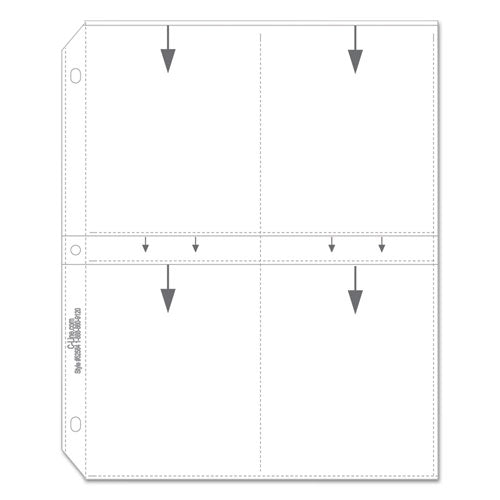 Clear Photo Pages For Eight 3.5 X 5 Photos, 3-hole Punched, 11.25 X 8.13, 50/box.