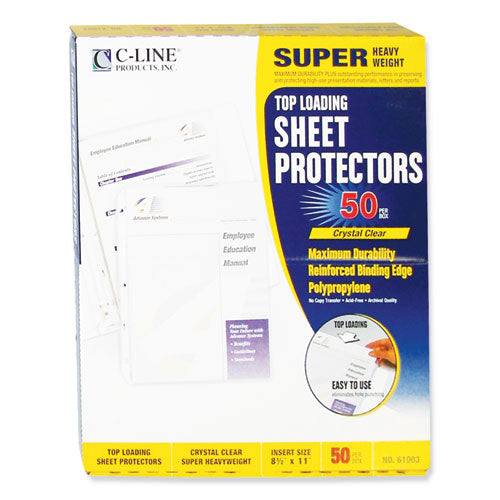 Super Heavyweight Polypropylene Sheet Protectors, Clear, 2", 11 X 8.5, 50/bx.