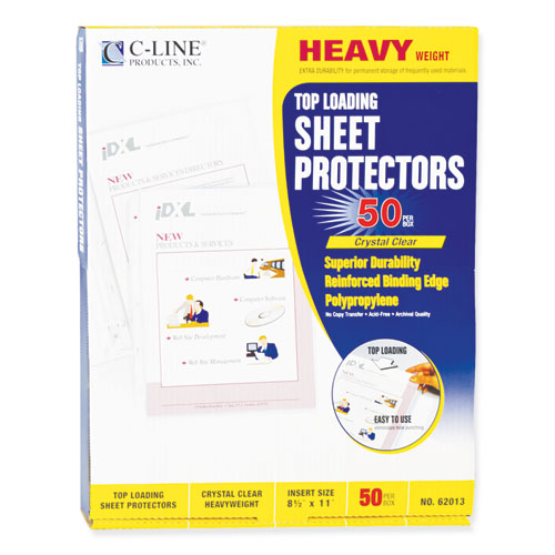 Heavyweight Polypropylene Sheet Protectors, Clear, 2", 11 X 8.5, 50/box.