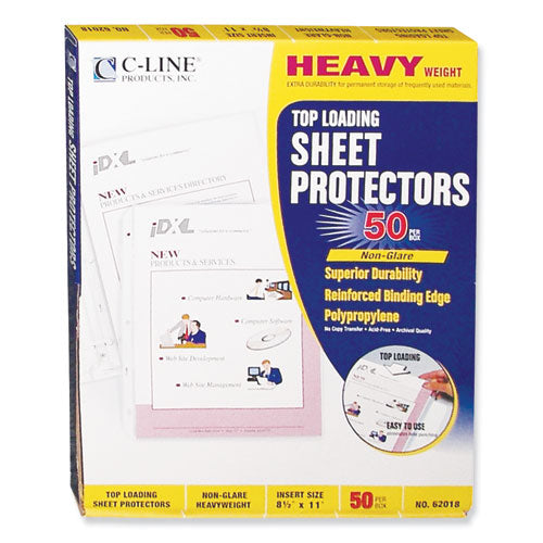 Heavyweight Polypropylene Sheet Protectors, Non-glare, 2", 11 X 8.5, 50/box.