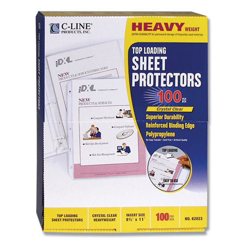 Heavyweight Polypropylene Sheet Protectors, Clear, 2", 11 X 8.5, 100/box.