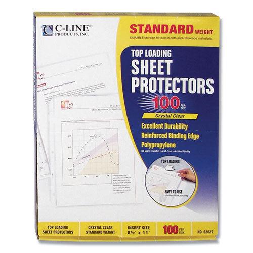 Standard Weight Polypropylene Sheet Protectors, Clear, 2", 11 X 8.5, 100/box.