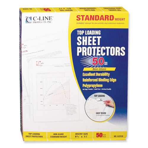 Standard Weight Polypropylene Sheet Protectors, Non-glare, 2", 11 X 8.5, 50/box.