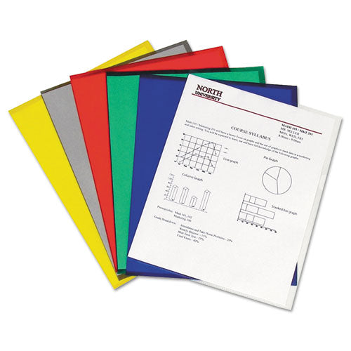 Antimicrobial Protected Poly Project Folders, Letter Size, Clear, 25/box.