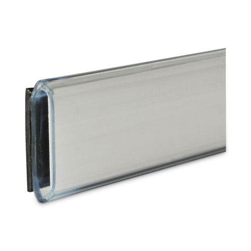 Hol-dex Magnetic Shelf/bin Label Holders, Side Load, 0.5 X 6, Clear, 10/box.