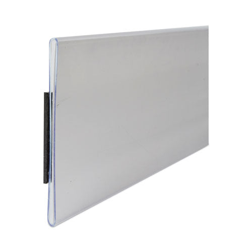 Hol-dex Magnetic Shelf/bin Label Holders, Side Load, 2 X 6, Clear, 10/box.