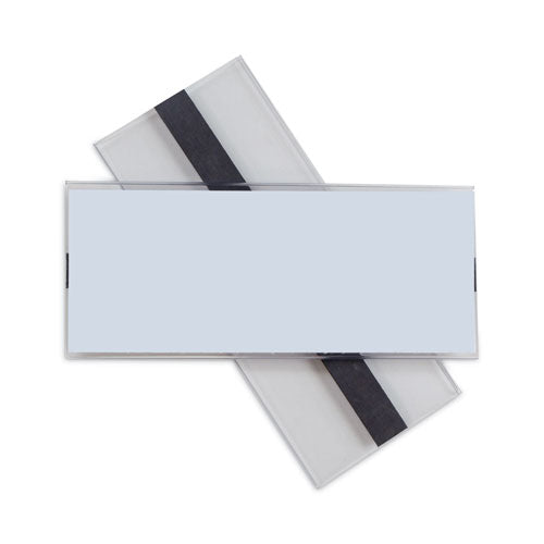 Clear Magnetic Label Holders, Side Load, 6 X 2.5, 10/pack.