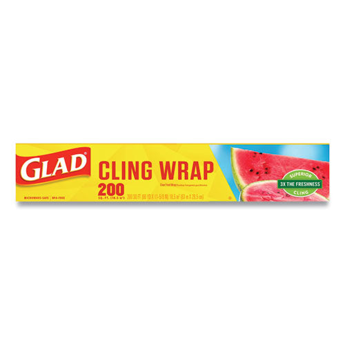 Cling'n Seal Plastic Food Wrap, 200 Square Foot Roll, Clear, 12 Rolls/carton.
