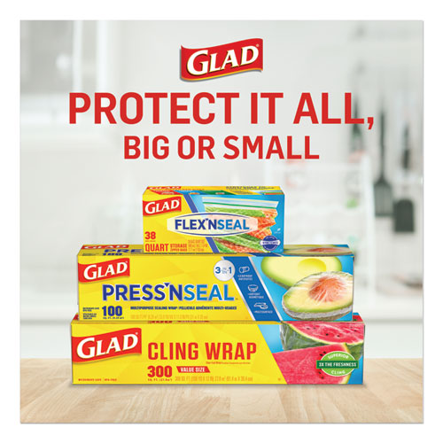 Cling'n Seal Plastic Food Wrap, 200 Square Foot Roll, Clear, 12 Rolls/carton.