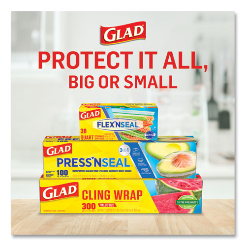 Clingwrap Plastic Wrap, 200 Square Foot Roll, Clear.