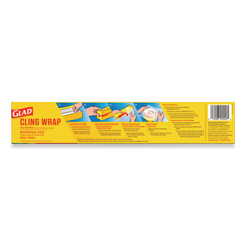 Clingwrap Plastic Wrap, 200 Square Foot Roll, Clear.
