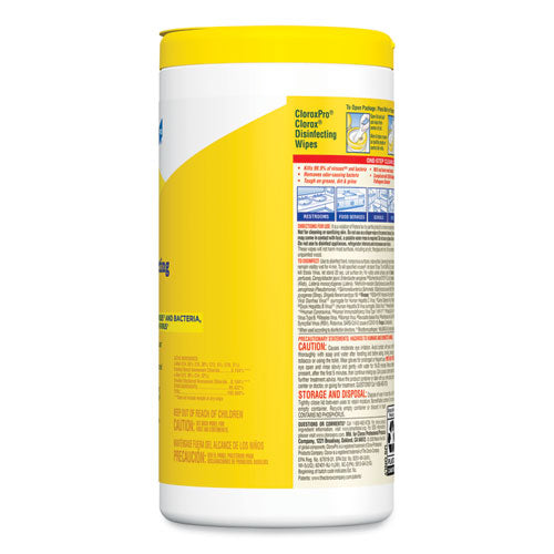 Disinfecting Wipes, 1-ply, 7 X 8, Lemon Fresh, White, 75/canister, 6/carton.