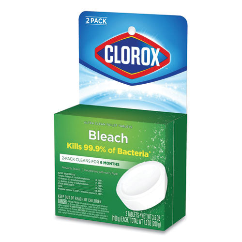 Ultra Clean Toilet Tablets Bleach, 3.5 Oz Tablet, 2/pack.