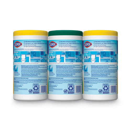 Disinfecting Wipes, 1-ply, 7 X 8, Fresh Scent/citrus Blend, White, 75/canister, 3 Canisters/pack.