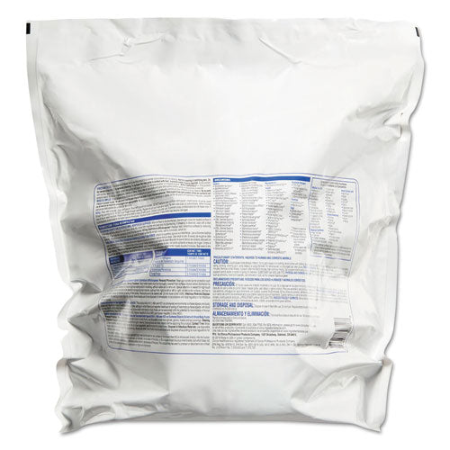 Bleach Germicidal Wipes, 1-ply, 12 X 12, Unscented, White, 110/refill, 2 Refills/carton.