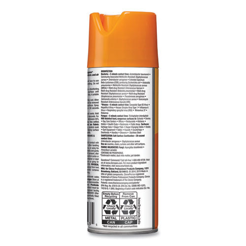 4-in-one Disinfectant And Sanitizer, Citrus, 14 Oz Aerosol Spray, 12/carton.