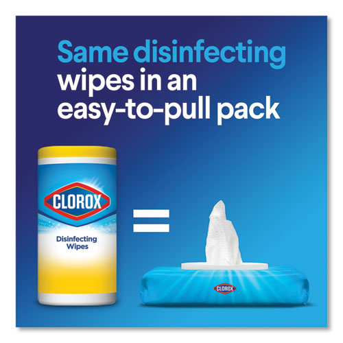 Disinfecting Wipes, Easy Pull Pack, 1-ply, 8 X 7, Lemon Scent, White, 75 Towels/box, 6 Boxes/carton.