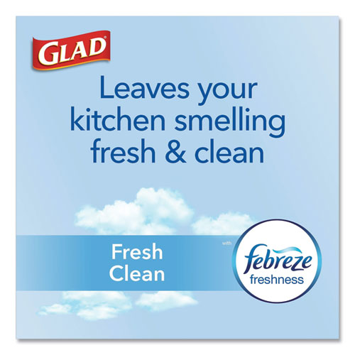 Forceflex Kitchen Drawstring Trash Bags, 13 Gal, Fresh Clean Scent, 24" X 27.38", White, 40 Bags/box, 6 Boxes/carton.