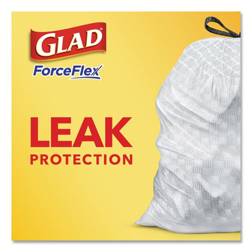 Odorshield Tall Kitchen Drawstring Bags, 13 Gal, Gain Original Scent, 24" X 27.38", White, 80/box.