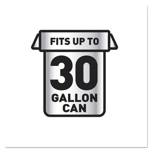 Guaranteed Strong Large Drawstring Trash Bags, Three-ply, 30 Gal,1.05 Mil, 30" X 33", Black, 15 Bags/box, 6 Boxes/carton