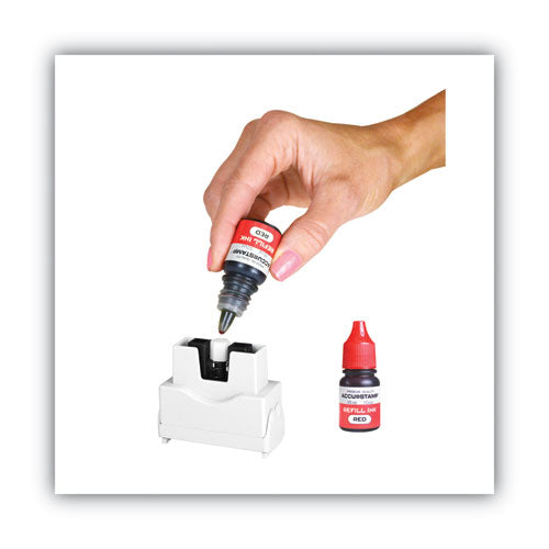 Accu-stamp Gel Ink Refill, 0.35 Oz Bottle, Red.