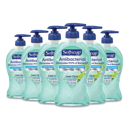 Antibacterial Hand Soap, Fresh Citrus, 11.25 Oz Pump Bottle, 6/carton.