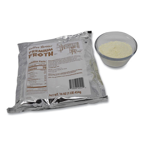 Premium Froth Topping, 1 Lb Bag, 12/carton.