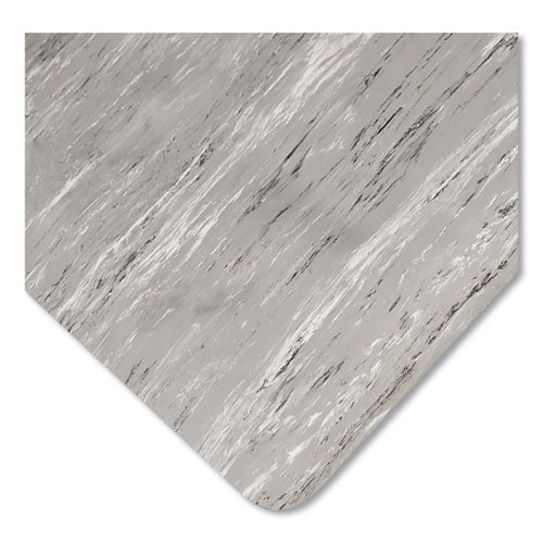 Cushion-step Marbleized Rubber Mat, 24 X 36, Gray.