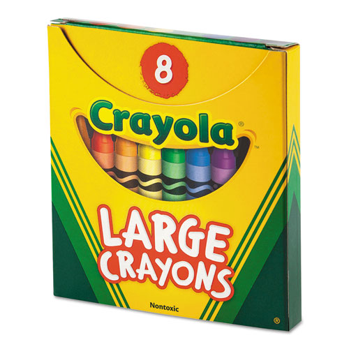 Large Crayons, Tuck Box, 8 Colors/box.