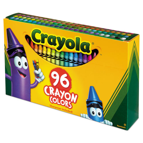 Classic Color Crayons In Flip-top Pack With Sharpener, 96 Colors/pack.