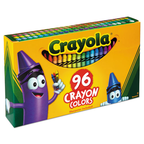 Classic Color Crayons In Flip-top Pack With Sharpener, 96 Colors/pack.