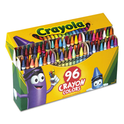 Classic Color Crayons In Flip-top Pack With Sharpener, 96 Colors/pack.