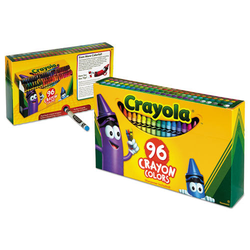 Classic Color Crayons In Flip-top Pack With Sharpener, 96 Colors/pack.