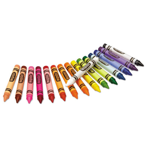 Large Crayons, Lift Lid Box, 16 Colors/box.