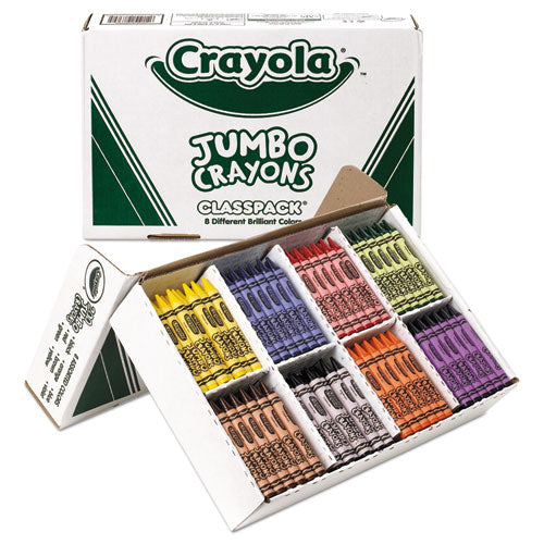 Jumbo Classpack Crayons, 25 Each Of 8 Colors, 200/set.