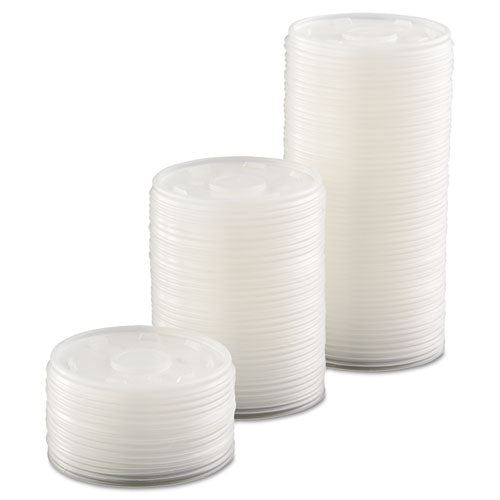 Plastic Cold Cup Lids, Fits 10 Oz Cups, Translucent, 100 Pack, 10 Packs/carton.