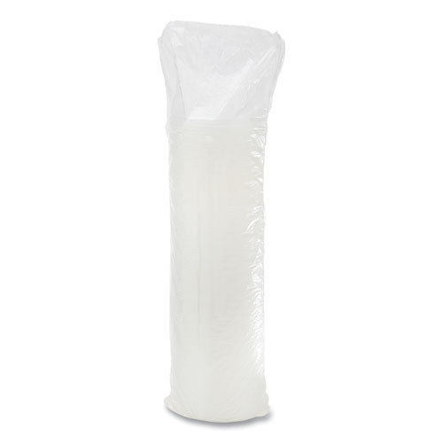 Plastic Lids, Fits 12 Oz To 24 Oz Hot/cold Foam Cups,Straw-slot Lid, White, 100/pack, 10 Packs/carton