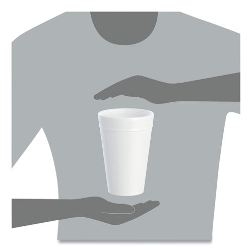 Foam Drink Cups, 32 Oz, White, 25/bag, 20 Bags/carton.