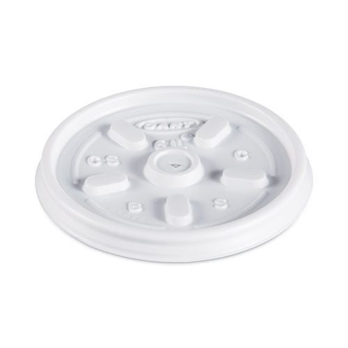 Plastic Lids For Foam Containers, Vented, Fits 3.5-6 Oz, White, 100/pack, 10 Packs/carton.