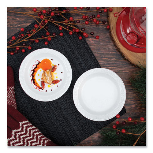 Quiet Classic Laminated Foam Dinnerware Plates, 6" Dia, White, 125/pack, 8 Packs/carton.