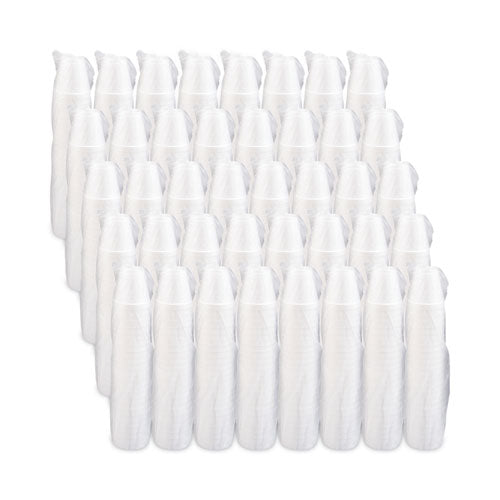 Foam Drink Cups, 8 Oz, White, 25/bag, 40 Bags/carton.