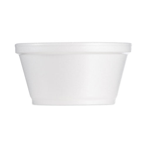 Foam Container, Extra Squat, 8 Oz, White, 1,000/carton.