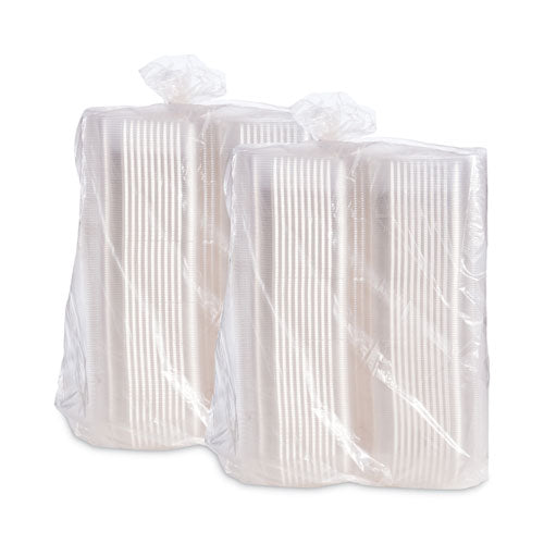 Staylock Clear Hinged Lid Containers, 5.4 X 9 X 3.5, Clear, Plastic, 250/carton.