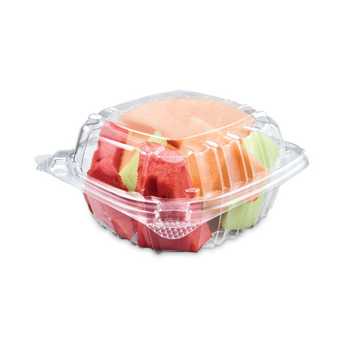 Clearseal Hinged-lid Plastic Containers, Sandwich Container, 13.8 Oz, 5.4 X 5.3 X 2.6, Clear, Plastic, 500/carton.