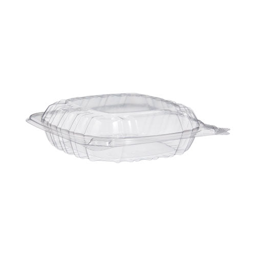 Clearseal Hinged-lid Plastic Containers, Sandwich Container, 13.8 Oz, 5.4 X 5.3 X 2.6, Clear, Plastic, 500/carton.