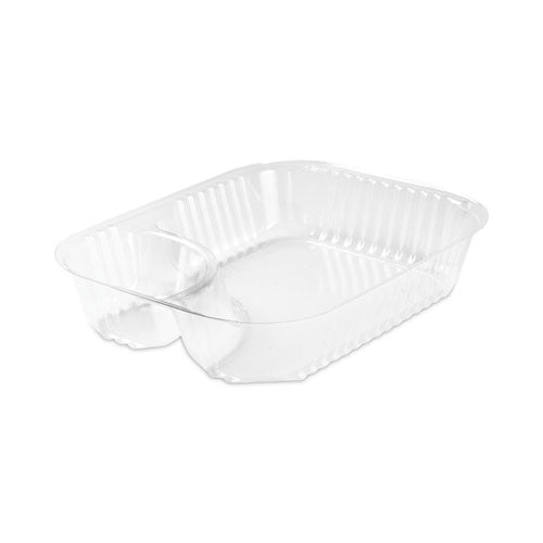 Clearpac Large Nacho Tray, 2-compartments, 3.3 Oz, 6.2 X 6.2 X 1.6, Clear, Plastic, 500/carton.