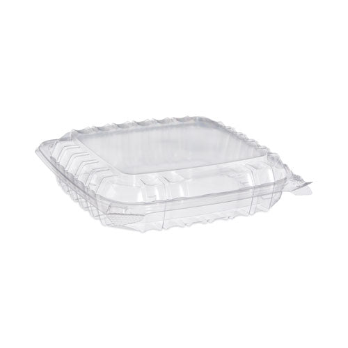 Clearseal Hinged-lid Plastic Containers,8.31 X 8.31 X 2, Clear, Plastic, 125/bag, 2 Bags/carton