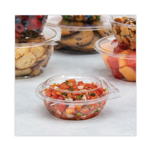 Tamper-resistant, Tamper-evident Bowls With Dome Lid,8 Oz, 5.5" Diameter X 2.1"h, Clear, Plastic, 240/carton